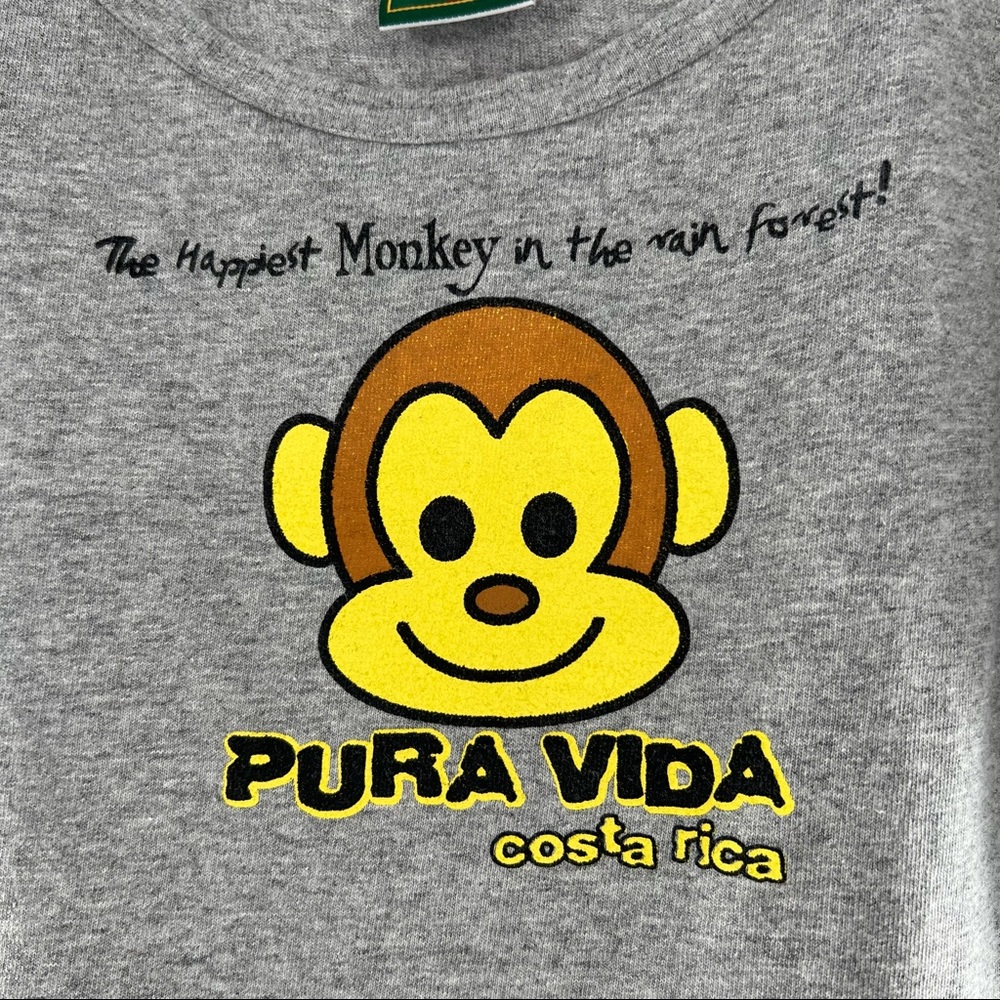 Rana Tropic "Pura Vida Costa Rica" Monkey Spaghetti Strap Tank Top Size Jr XL - Picture 2 of 16